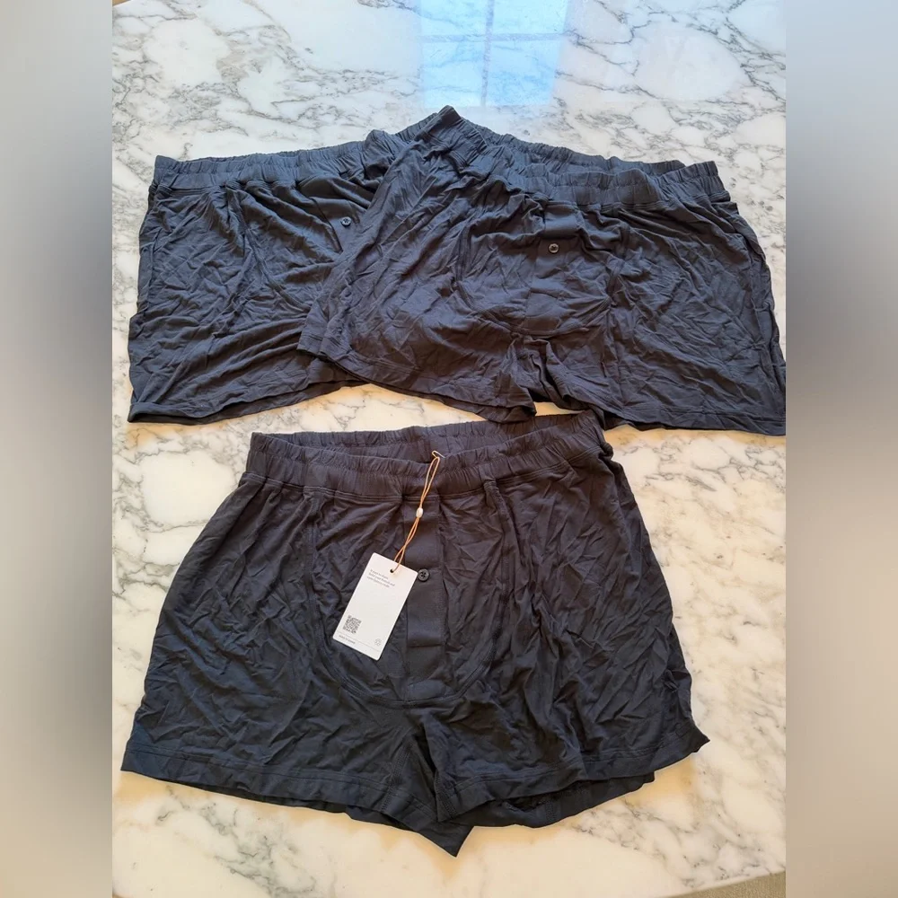 NWT Quince Men's Micromodal Stretch Boxer Brief Black Sz L (3 Pack)